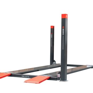 Vier koloms hefbrug 5000kg 5,7m flat 3m doorrijbreedte Cascos