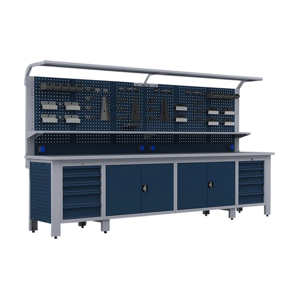 Bullram industriële werkbank (vaste kasten)