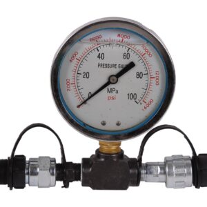 T-stuk met drukmeter