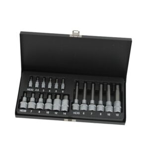 Inbusdoppenset 1/4" 1/2" 18 delig