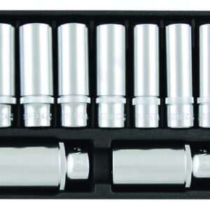 Lange doppen set 1/2" 18 delig