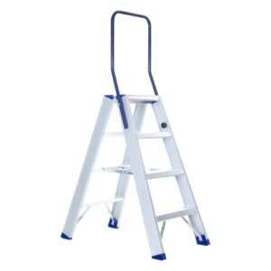 Aluminium dubbele trap 4 treden